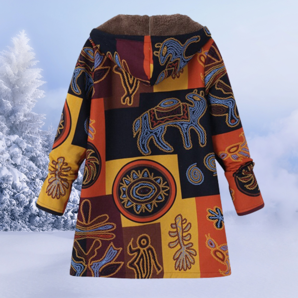 Comfortabele Dames Winterjas met Bloemenprint - Ivy