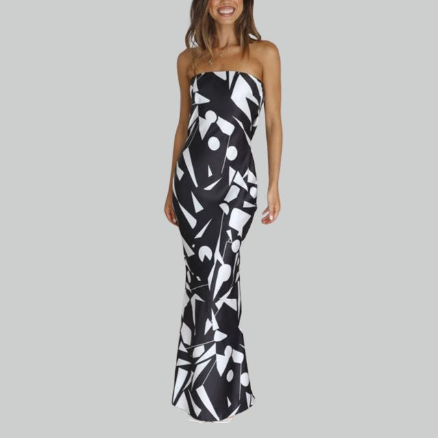 Strapless Maxi-jurk met Luchtige Pasvorm – Jade