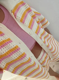 Gestreepte Dames Zomerset met Top en Shorts – Faye
