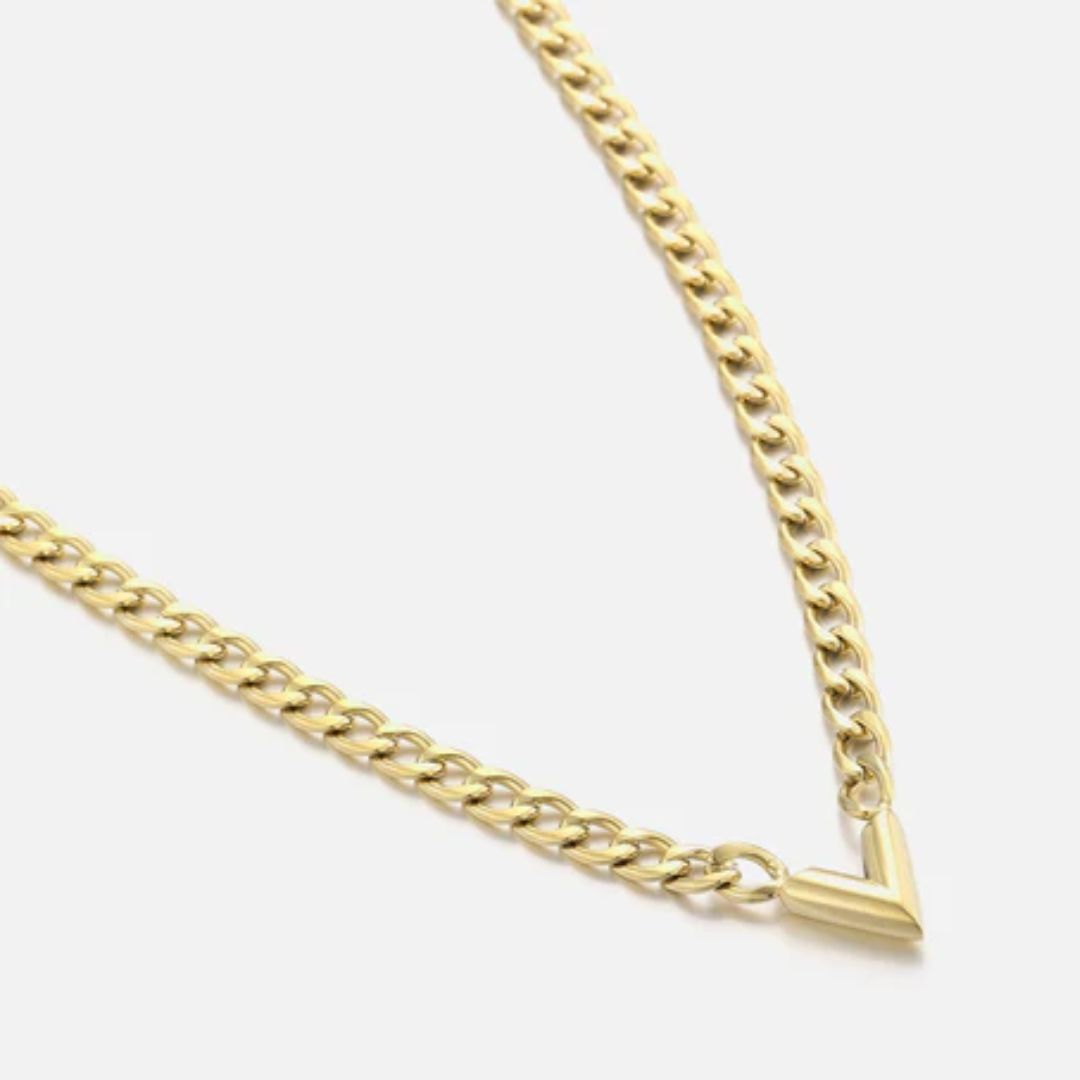 Vardi Dante™ V-Schakelketting | Goud & Modern