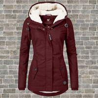 Plissé Katoenen Winterjas met Capuchon - Mila