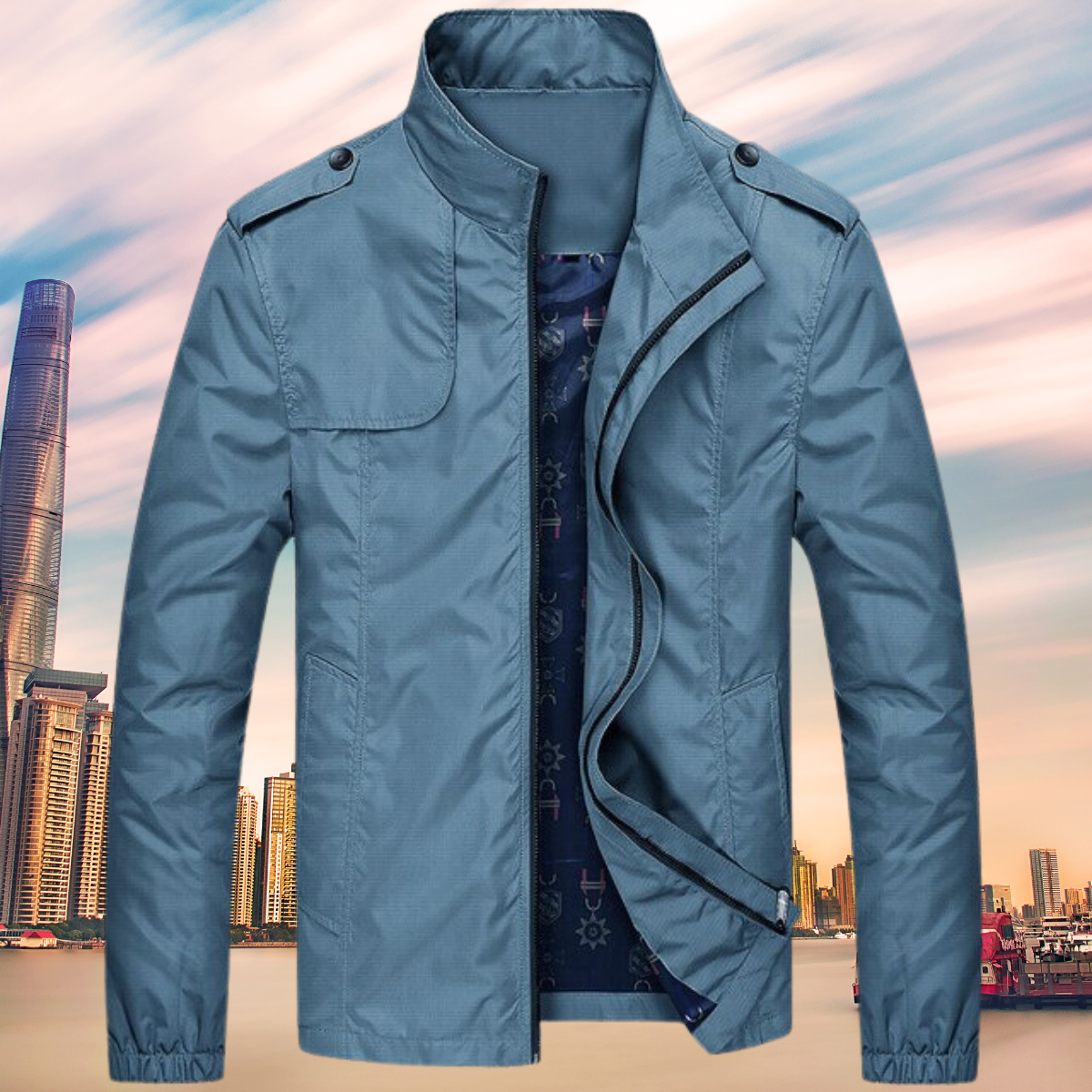 GENTI Oxford Mid-Coat | Modern Waterproof & Windproof Jas voor Heren