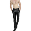 Heren Tapered Faux Leather Biker Pants - Bernard