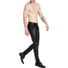 Heren Tapered Faux Leather Biker Pants - Bernard