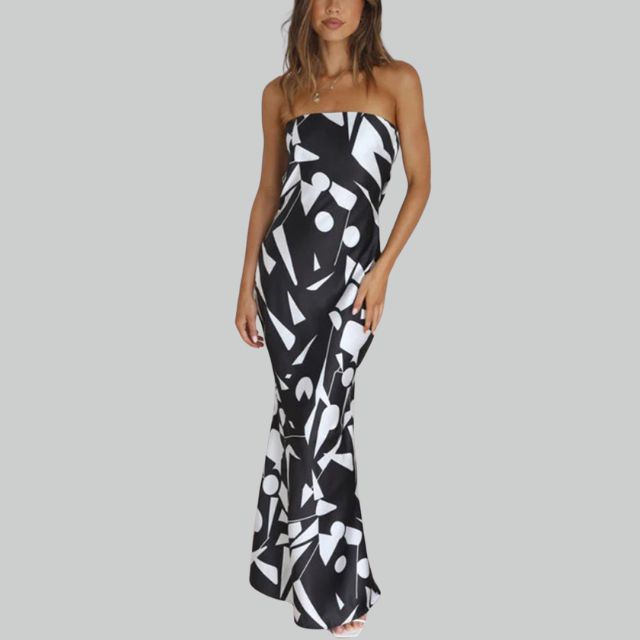 Strapless Maxi-jurk met Luchtige Pasvorm – Jade