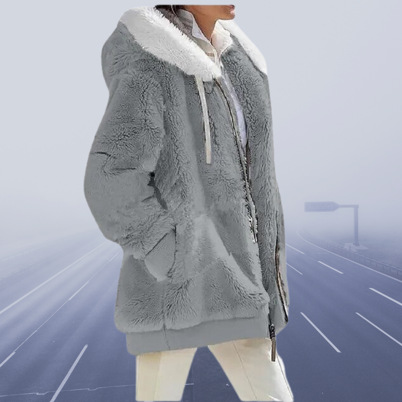 Casual Fleece Vest met Capuchon - Elena