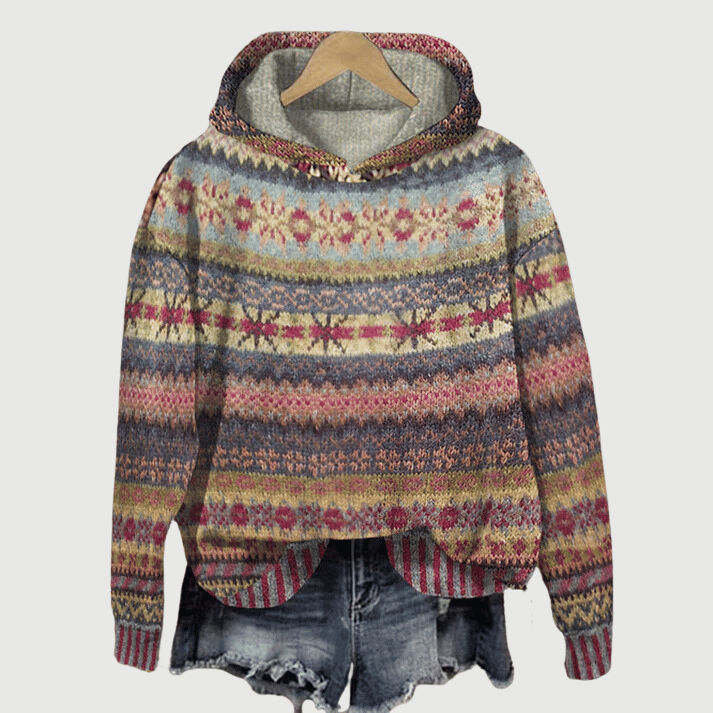 Warme Dames Hoodie met Patroon – Freya