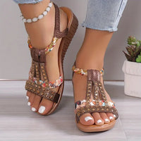 Comfortabele dames orthopedische sleehak sandalen met een zachte zool - Marla