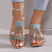 Comfortabele dames orthopedische sleehak sandalen met een zachte zool - Marla