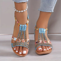 Comfortabele dames orthopedische sleehak sandalen met een zachte zool - Marla