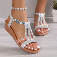 Comfortabele dames orthopedische sleehak sandalen met een zachte zool - Marla