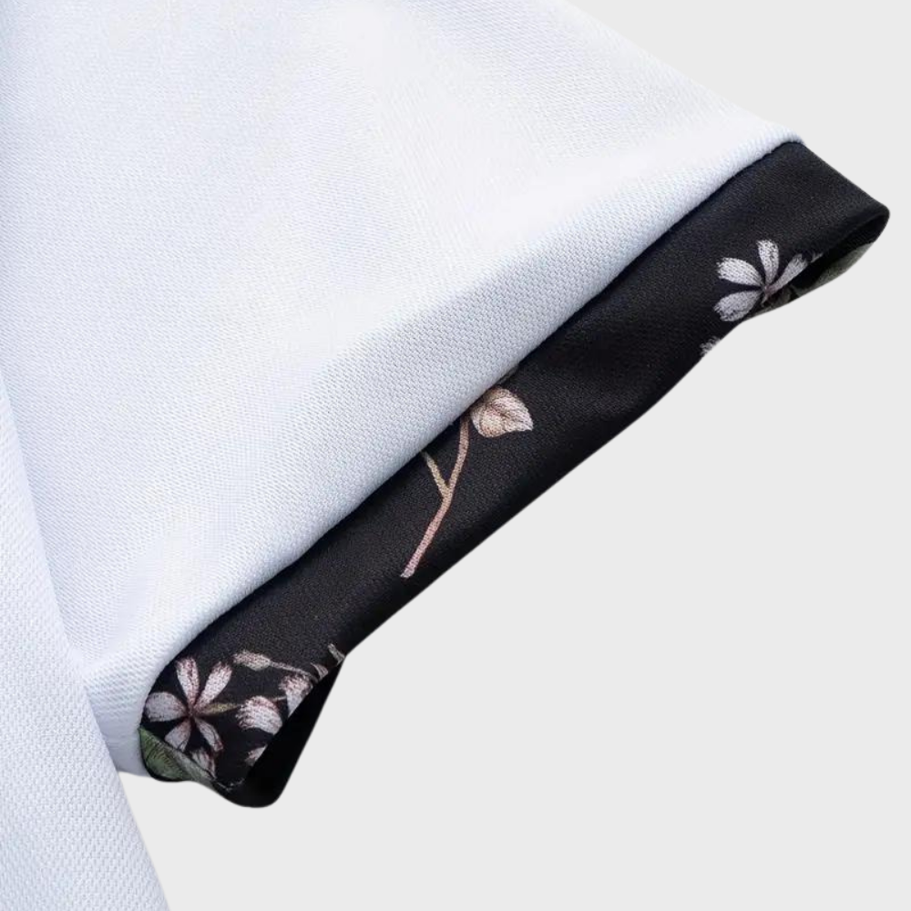 Męska koszulka polo z subtelnym nadrukiem - Noah