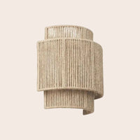 Eigentijdse Rotan Geweven Wandlamp - WeaveGlow