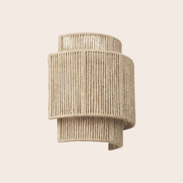 Eigentijdse Rotan Geweven Wandlamp - WeaveGlow