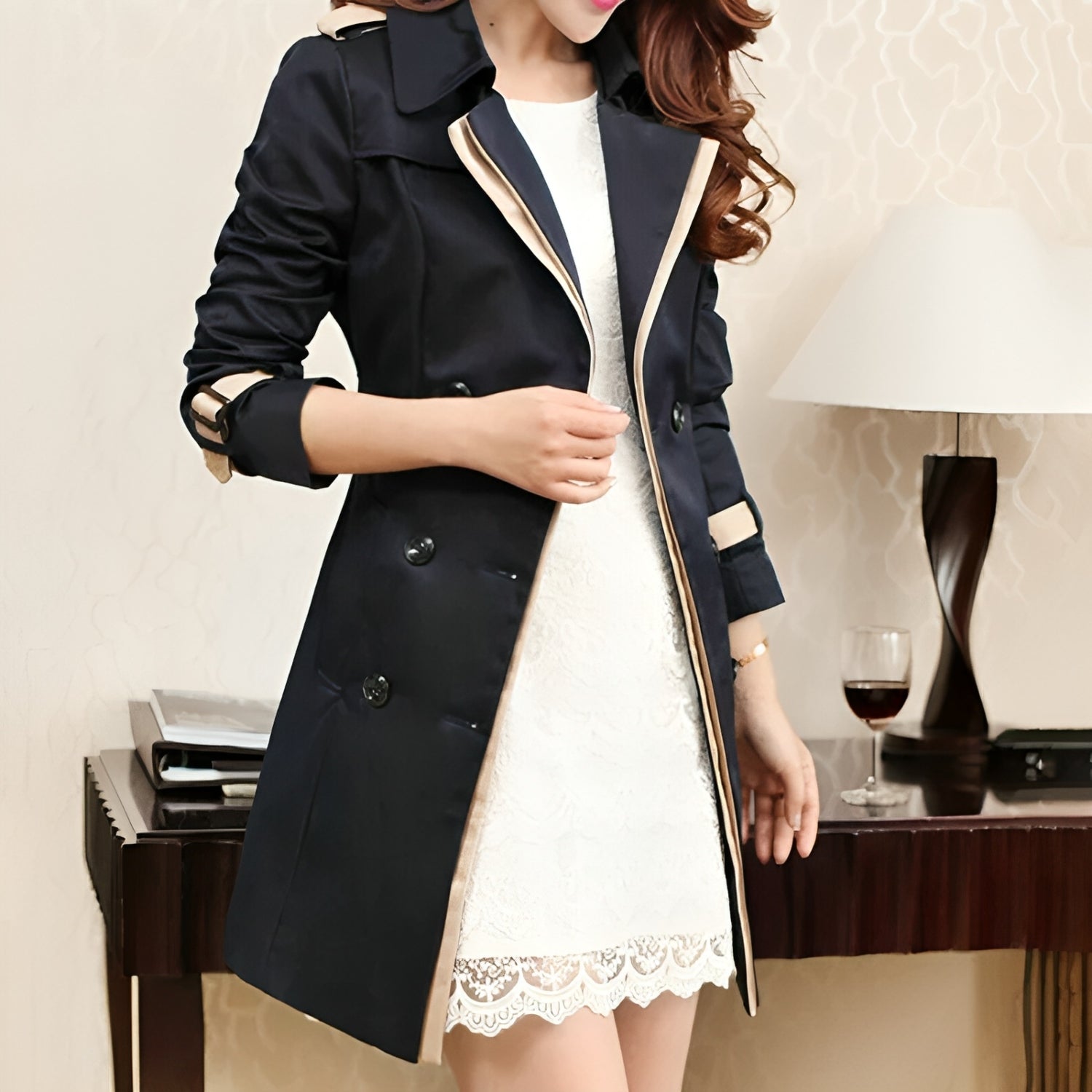 Lange Dames Trenchcoat - Sophie