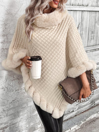 Comfortabele Dames Winter Poncho - Aurora