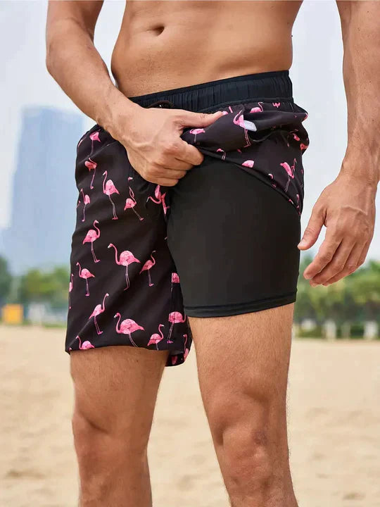 Stijlvolle Heren Zwembroek | AquaLux Swim Shorts met Binnenvoering en Telefoonvak