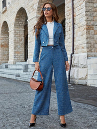 Gingham Tweed Pak met Hoge Taille - Camille