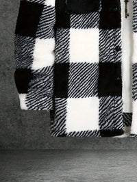 Heren Zwart Wit Geruit Fleece Jack - Riley