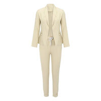 Casual Tweedelige Set met Strikceintuur – Liora