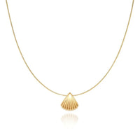 Gouden Sint-Jakobsschelp Bloemenketting - Lila