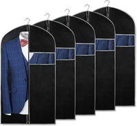 Ademende kledinghoes set – 5-pack kledingopslaghoezen met venster (1+1 GRATIS)