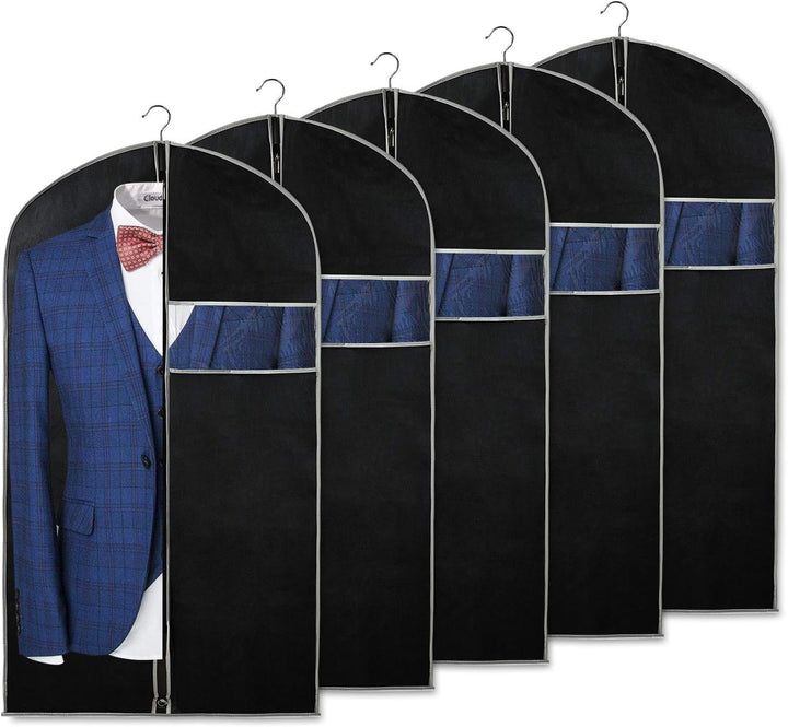 Ademende kledinghoes set – 5-pack kledingopslaghoezen met venster (1+1 GRATIS)