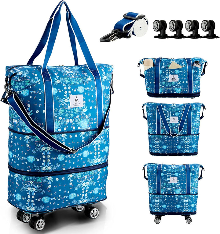 Uitbreidbare Rollende Reistas met Draaiwielen – 25L tot 55L Reisbagage