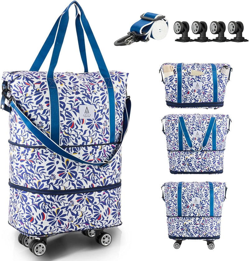 Uitbreidbare Rollende Reistas met Draaiwielen – 25L tot 55L Reisbagage