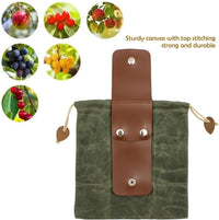 Opvouwbare Gewaxte Canvas Foerageertas met Leren Lus