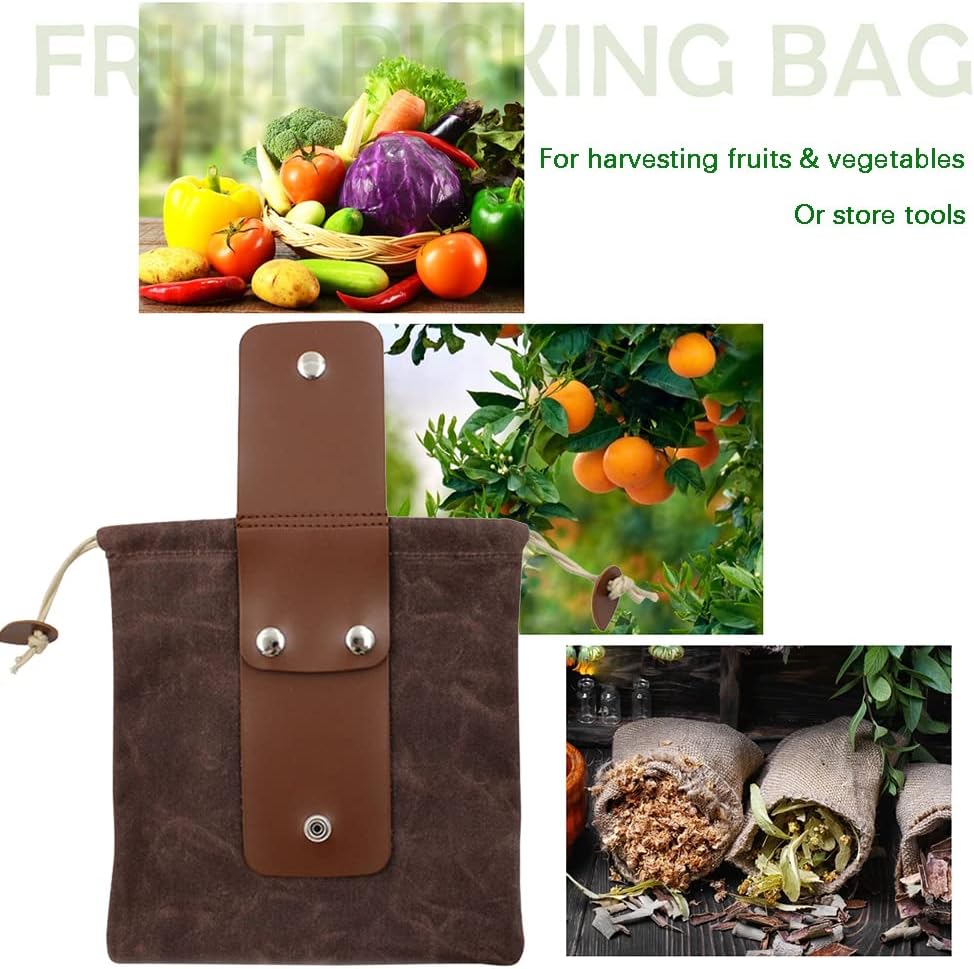 Opvouwbare Gewaxte Canvas Foerageertas met Leren Lus