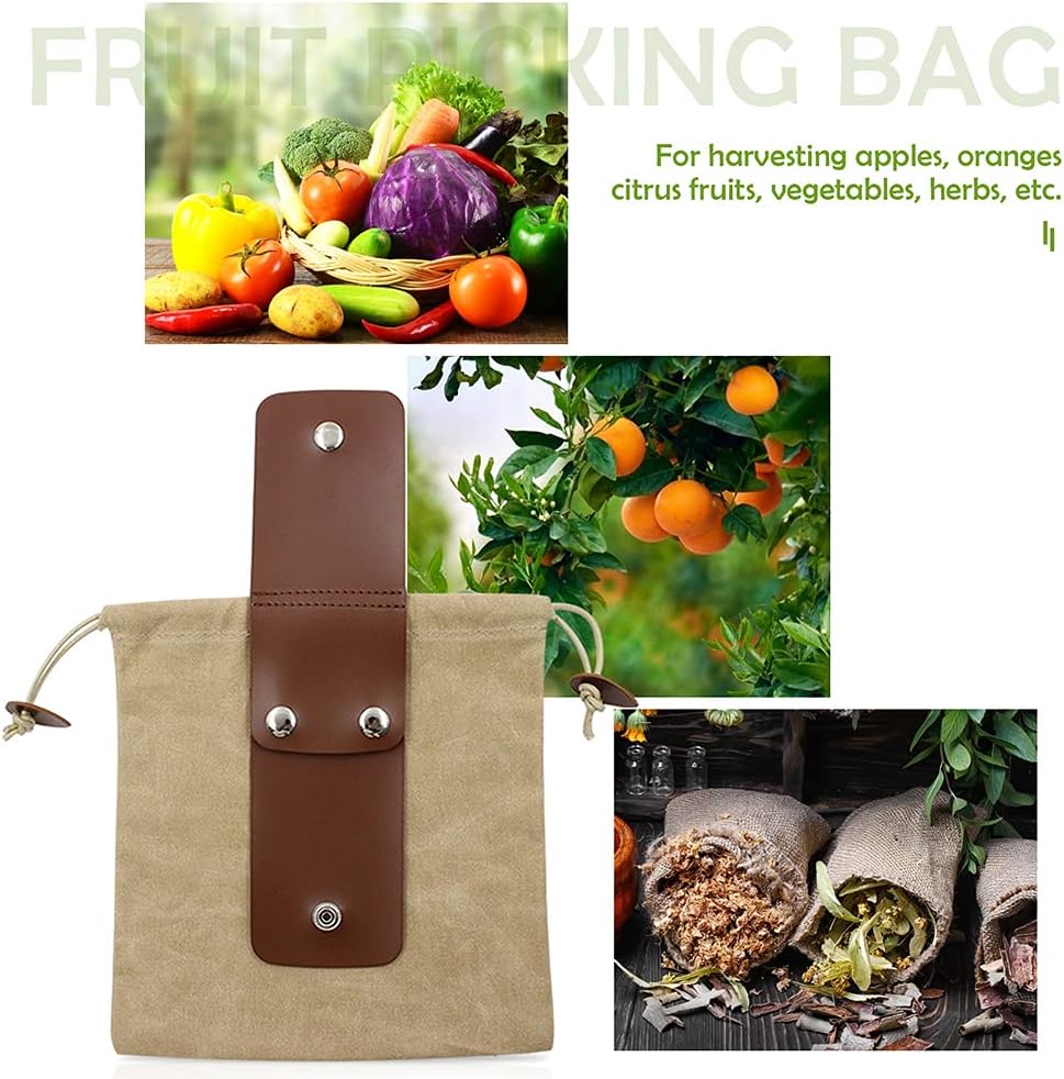 Opvouwbare Gewaxte Canvas Foerageertas met Leren Lus