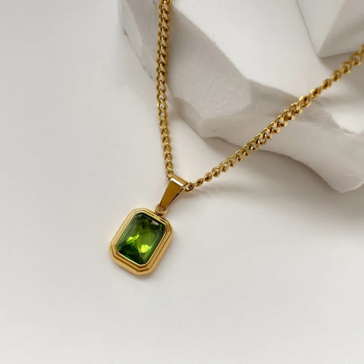 Vintage Edelsteen Ketting - Celeste