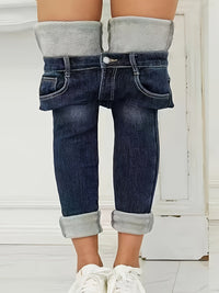 Warme Skinny Jeans met Voering - Selvia