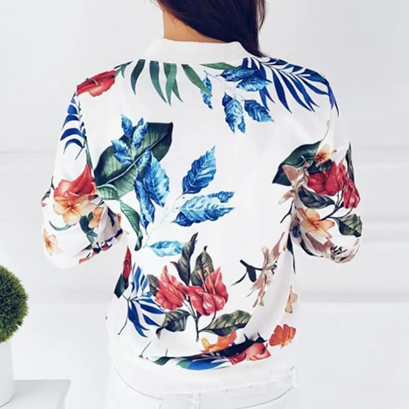 Lange Mouwen Dames Zomerjas met Bloemenprint – Liora