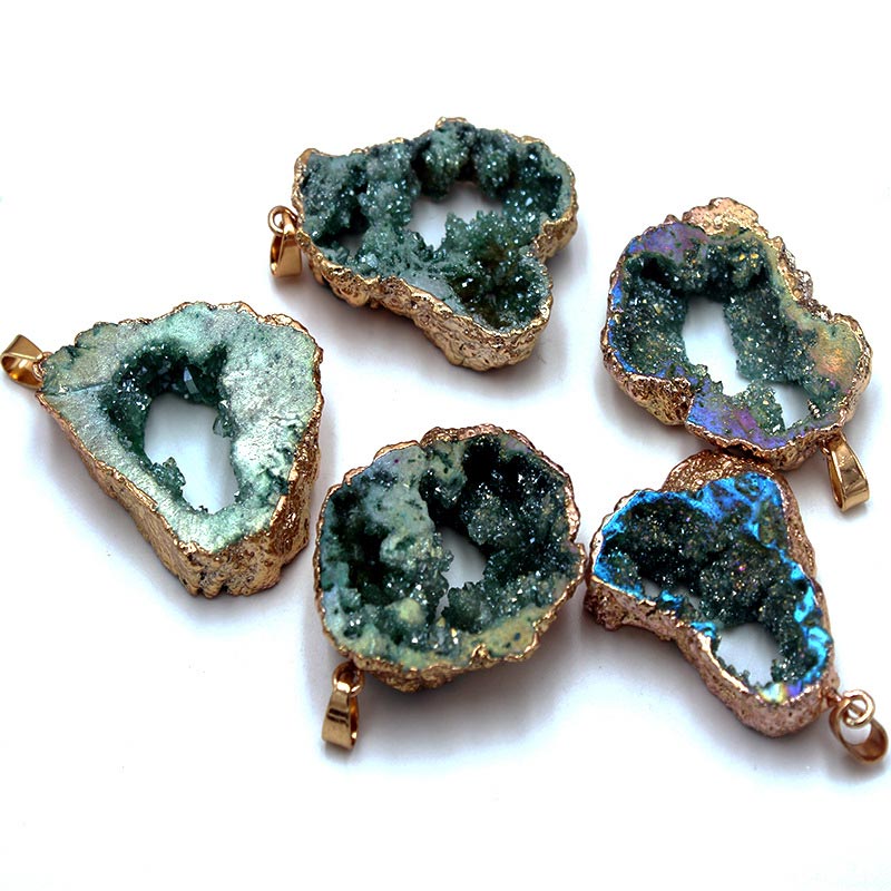 Natuurlijke Kristallen Geode Hanger - Gaia