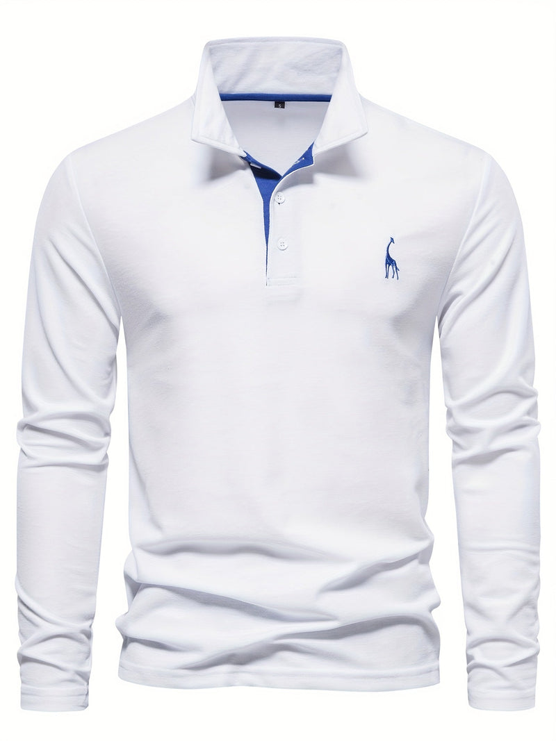 Comfortabele Heren Polo met Lange Mouwen