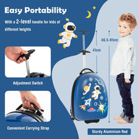 Hard Shell Kinder Handbagagekoffer Met Wielen (40 cm)