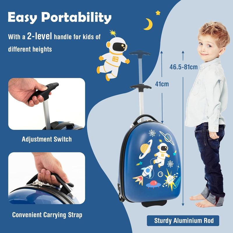 Hard Shell Kinder Handbagagekoffer Met Wielen (40 cm)