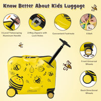 2-delige Rollende Kinder Bagageset met Rugzak