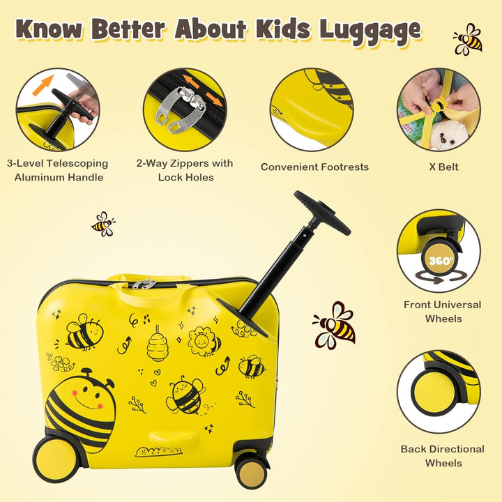 2-delige Rollende Kinder Bagageset met Rugzak