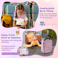 5-delige Kinder Reis Bagageset met Rugzak en Accessoires – Auto | Uil