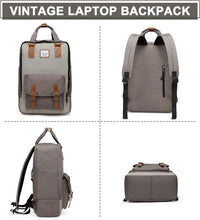 15.6” Waterdichte Vintage Laptop Rugzak met Opbergvakken – UrbanEase