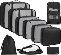 10-delige Inpak Cubeset – Ruimtebesparende Reisorganiser Tassen