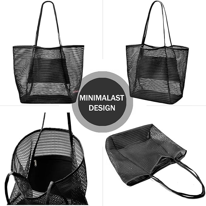 Opvouwbare Mesh Strandtas met Binnenzak – 1 Kopen, 1 GRATIS