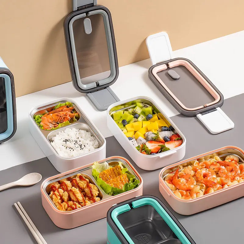 2-Laagse RVS Bento Lunchbox - MealMate