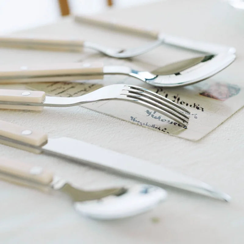 24-Delige Roestvrijstalen bestekset met Gegraveerd Design - BistroLine