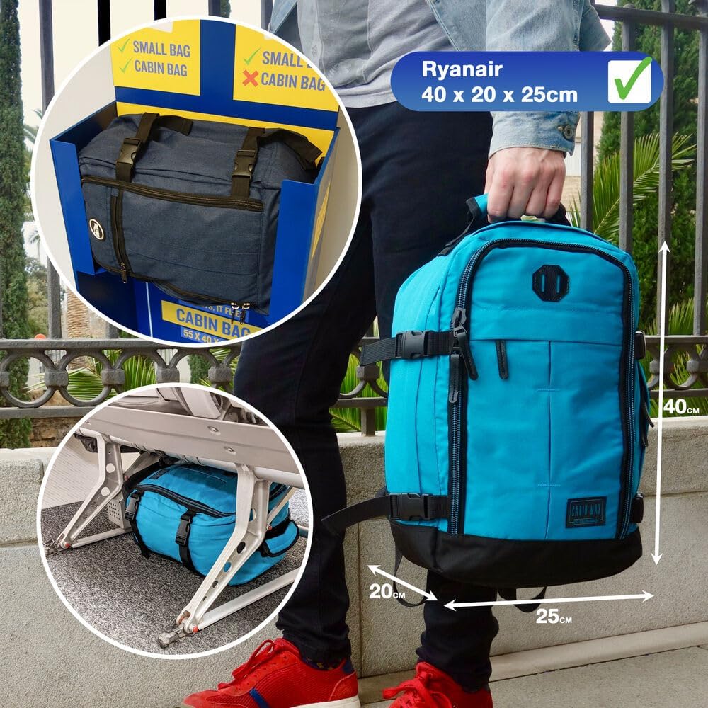 Mini Handbagage Rugzak 30L Onderzit Handbagage met Organiser Vak