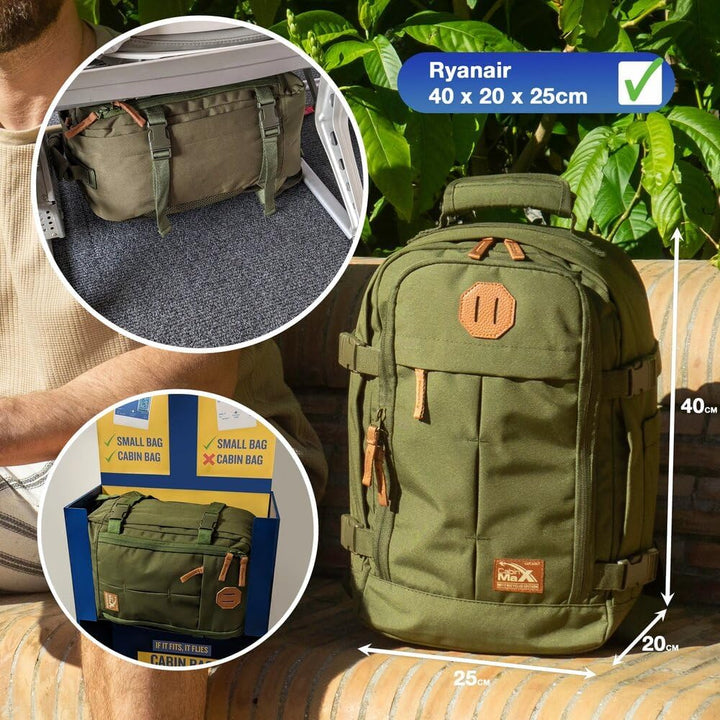 Mini Handbagage Rugzak 30L Onderzit Handbagage met Organiser Vak