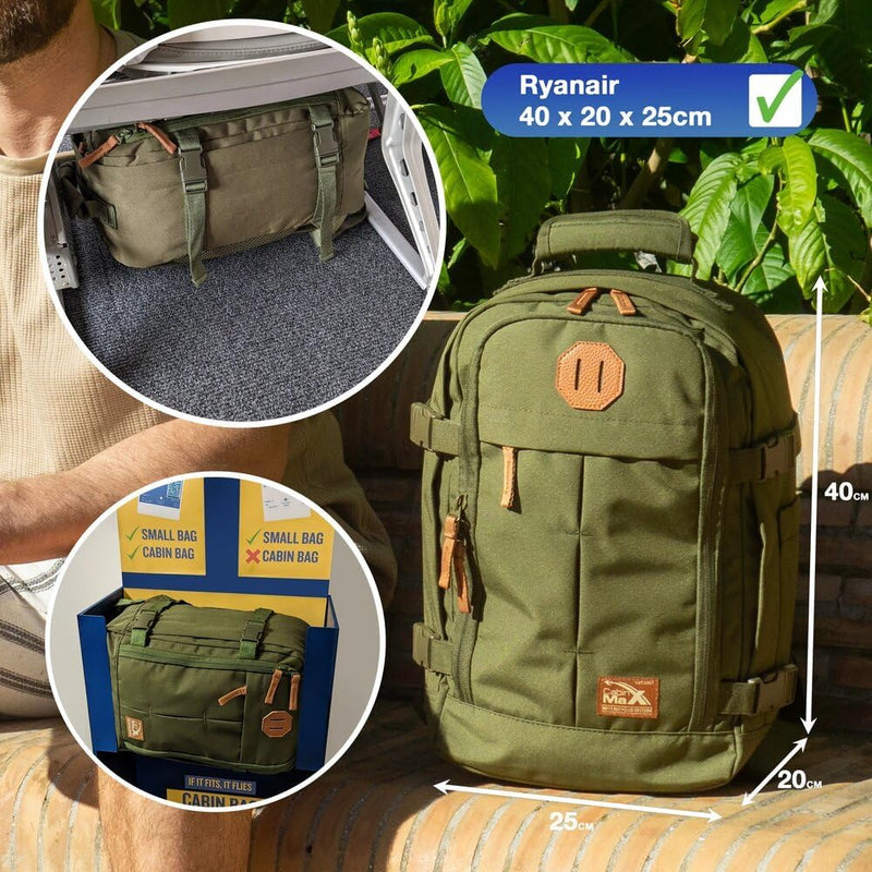 Mini Handbagage Rugzak 30L Onderzit Handbagage met Organiser Vak